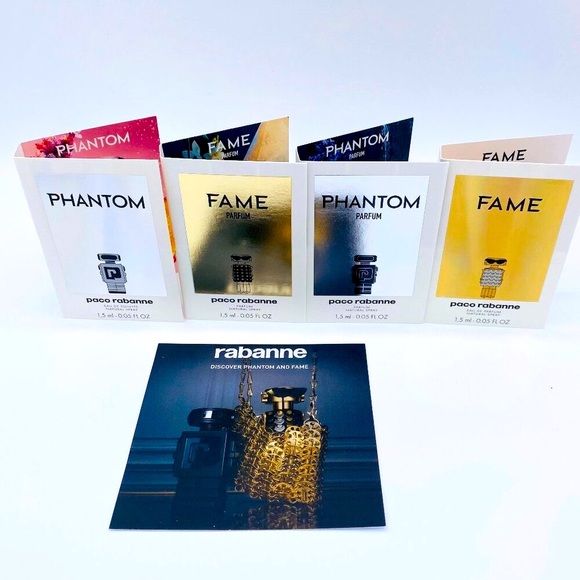 Lot of 4 Paco Rabanne Set,Fame EDP Fame Parfum PhantomEDT-4x1.5ml,0.05oz-4pc-NEW - Picture 2 of 13